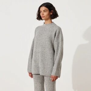 Zulu and Zephyr Gray Oversized roll neck Sweater